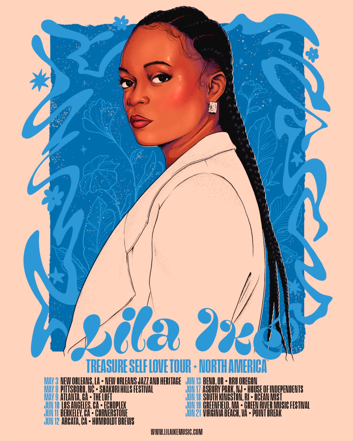 Lila Iké Treasure Self Love Tour Poster 2026
